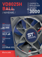 Вентилятор  VD8025H Ball (качения) 12V - st-e.info - Саратов
