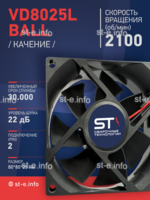 Вентилятор  VD8025L Ball (качения) 24V - st-e.info - Саратов